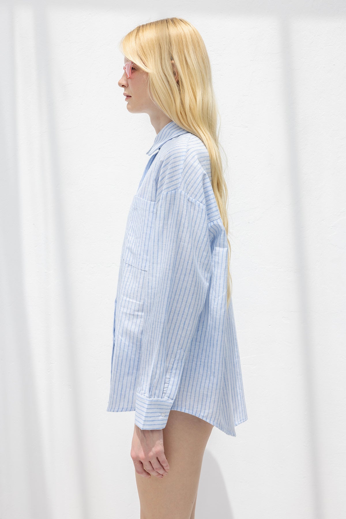 Linen Striped Oversized Shirt