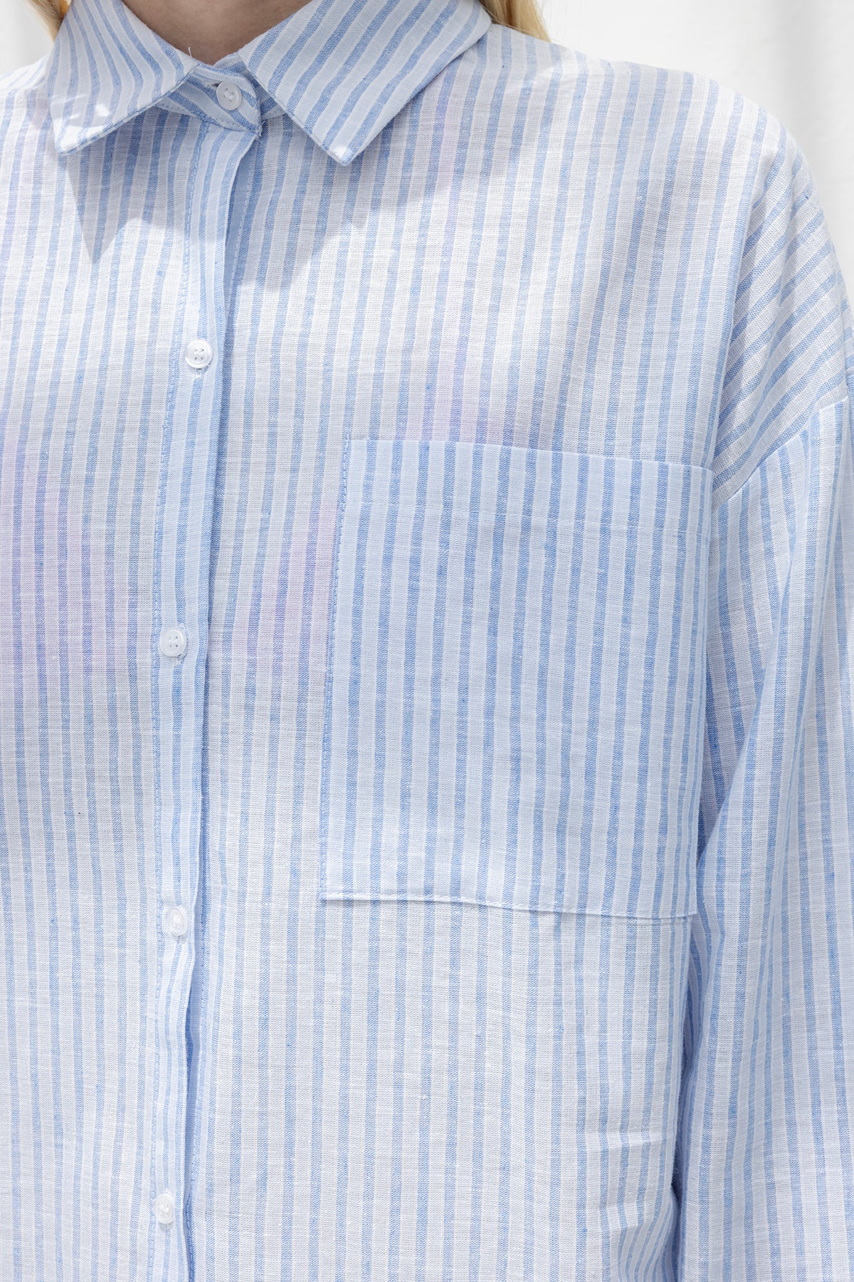 Linen Striped Oversized Shirt