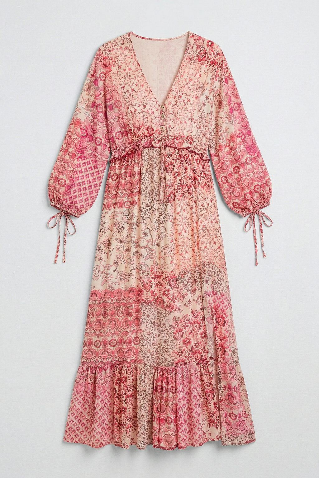 Ruffled Oversize Midi Dress