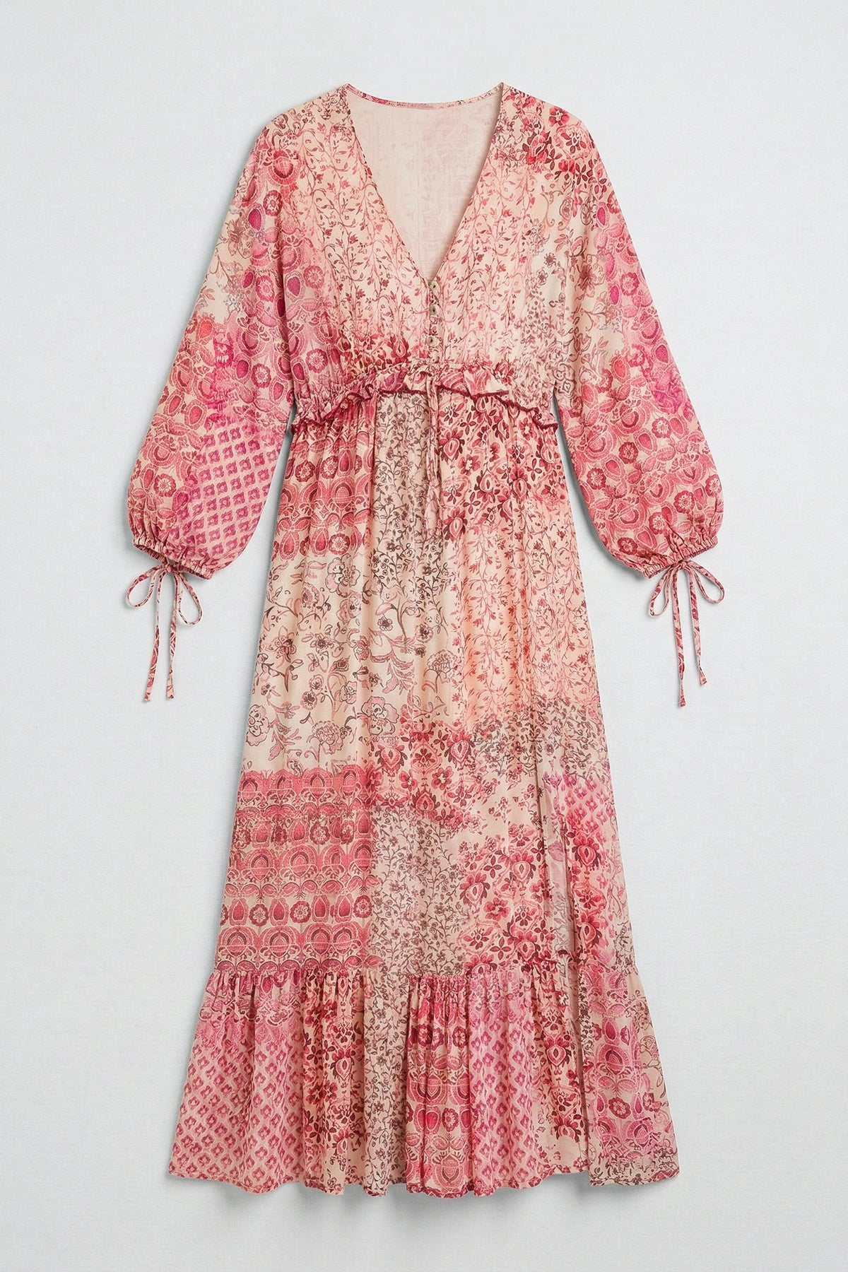 Ruffled Oversize Midi Dress