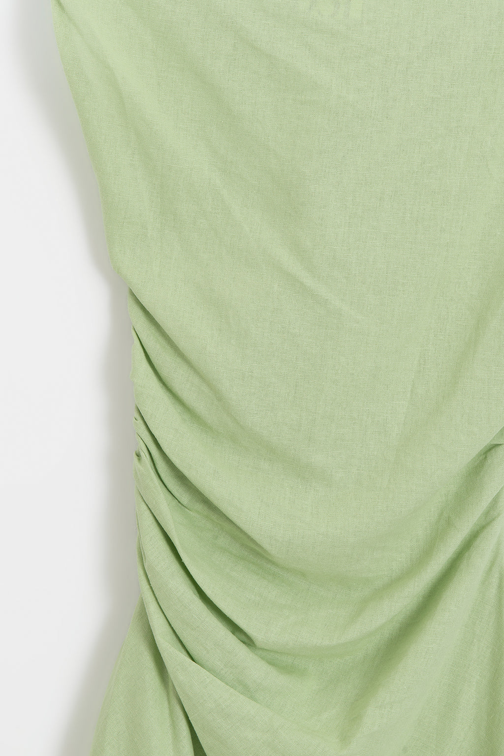 Dropped Shoulder Linen Mini Dress