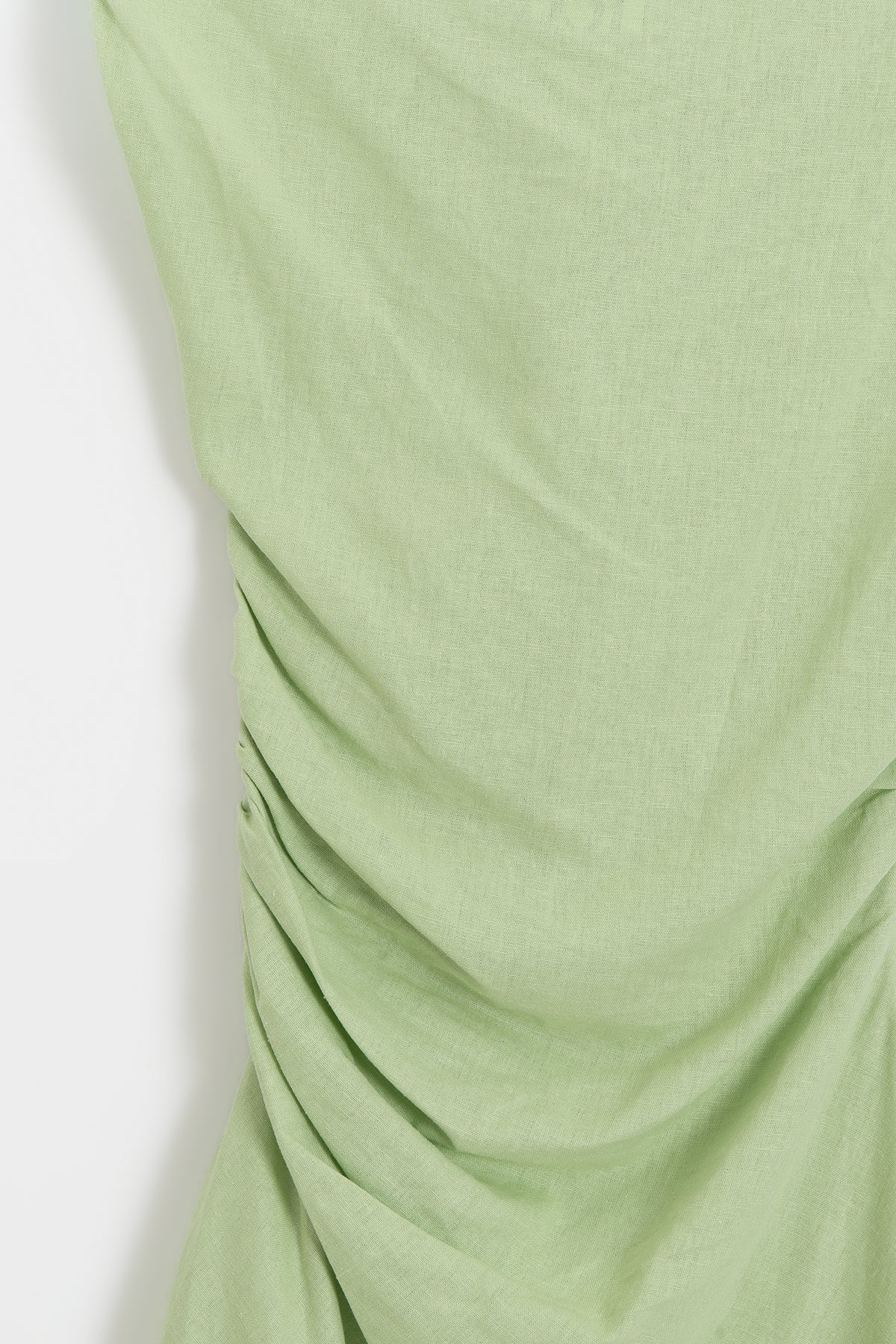 Dropped Shoulder Linen Mini Dress