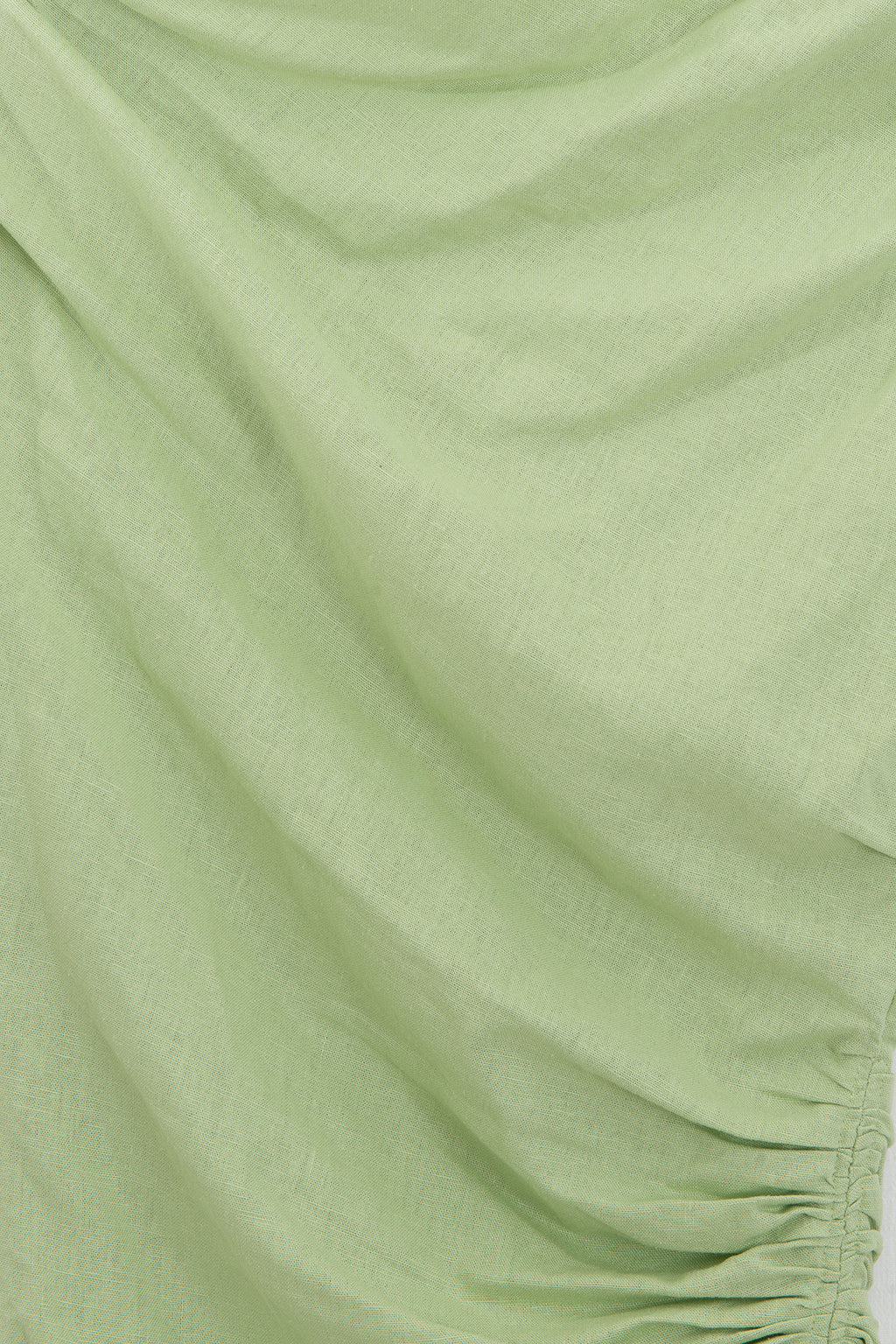 Dropped Shoulder Linen Mini Dress