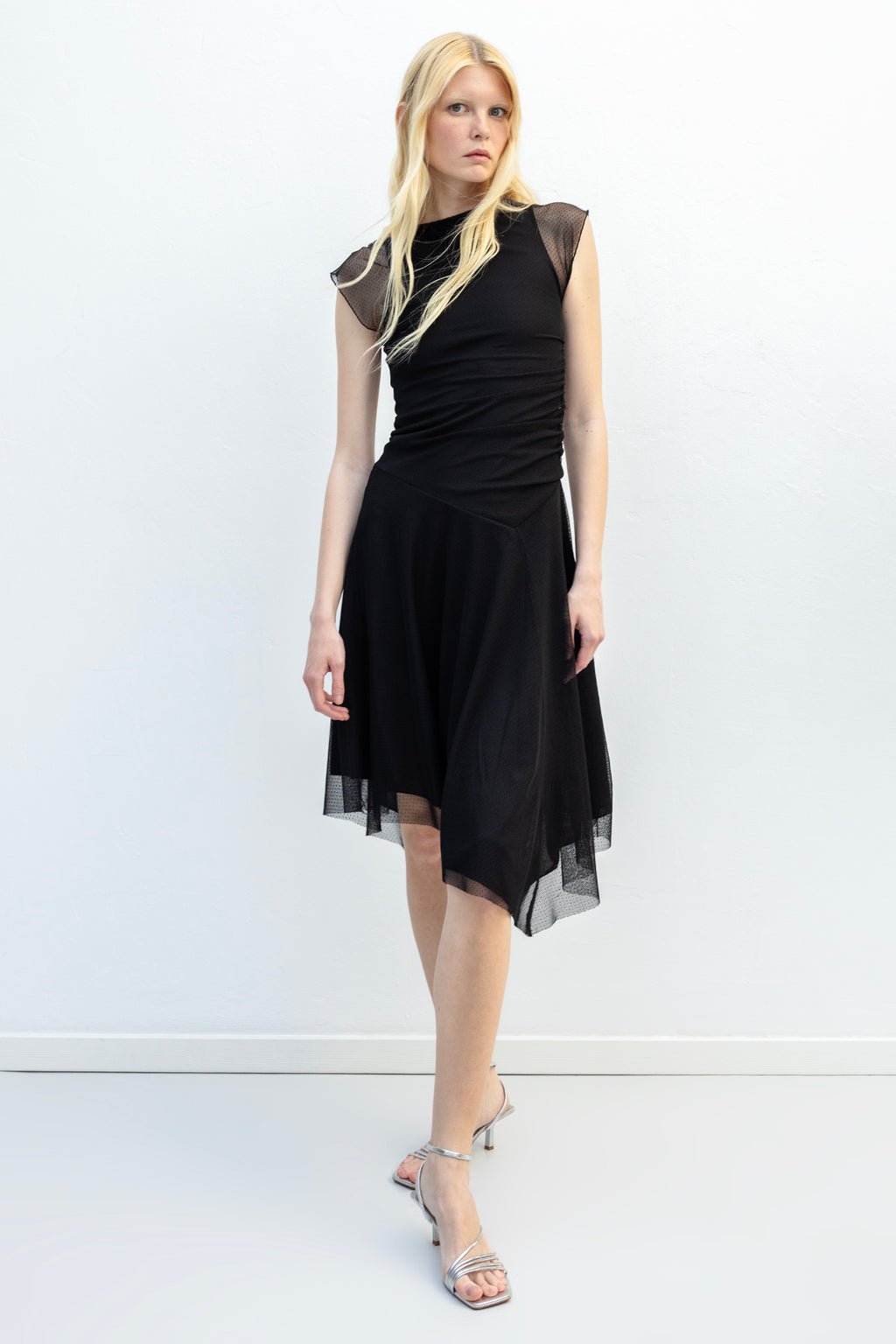 Gathered Tulle Dress