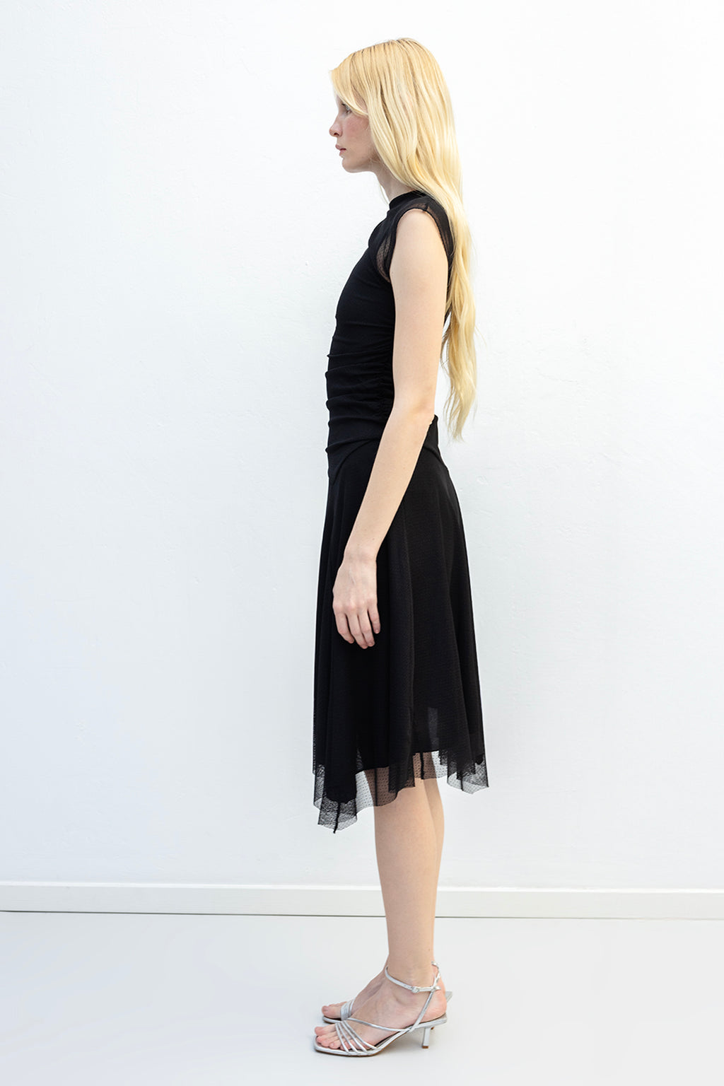 Gathered Tulle Dress