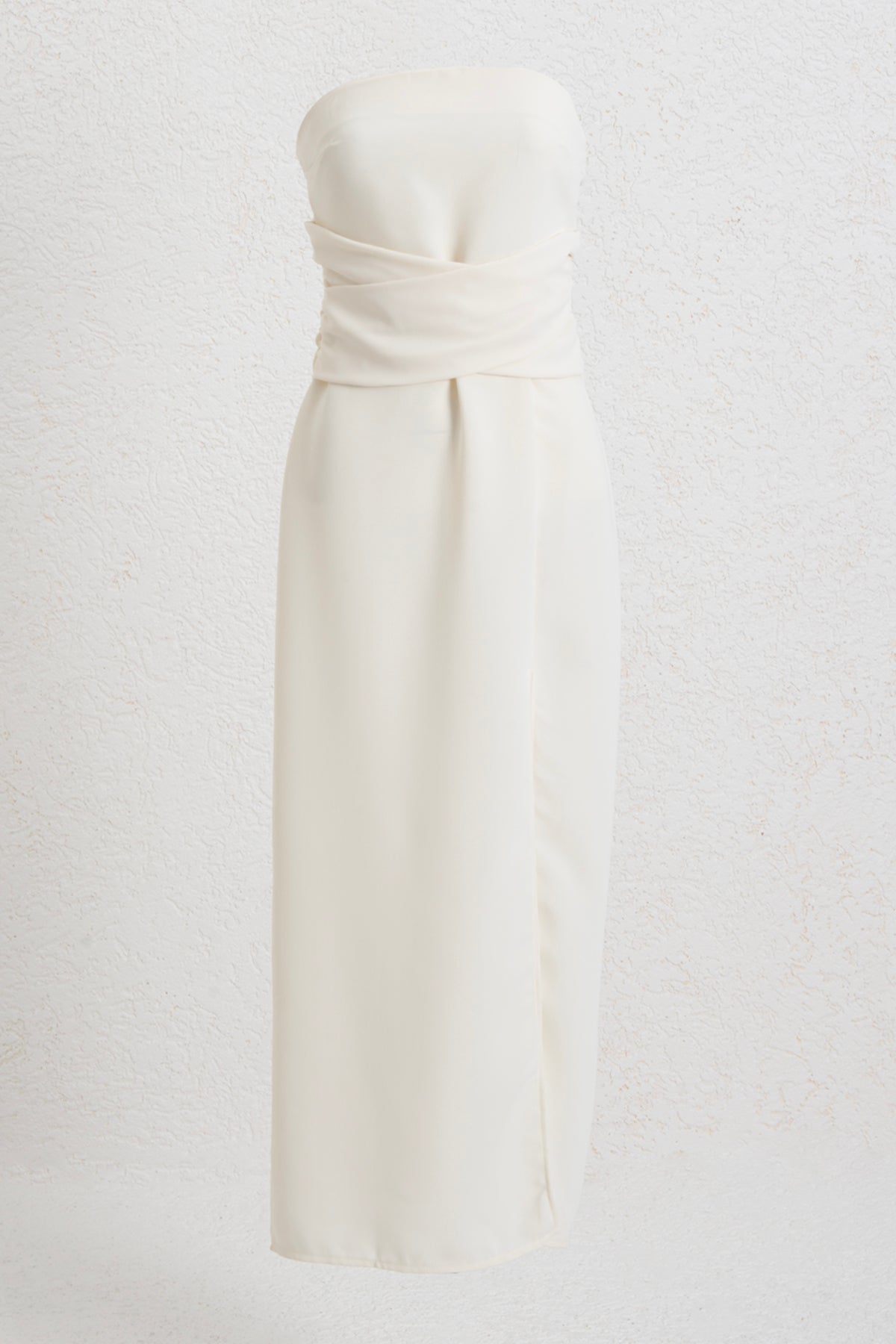 Straplez Midi Elbise