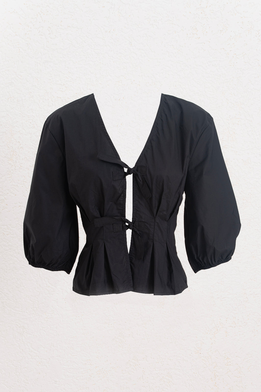 Bağlama Detaylı Poplin Bluz