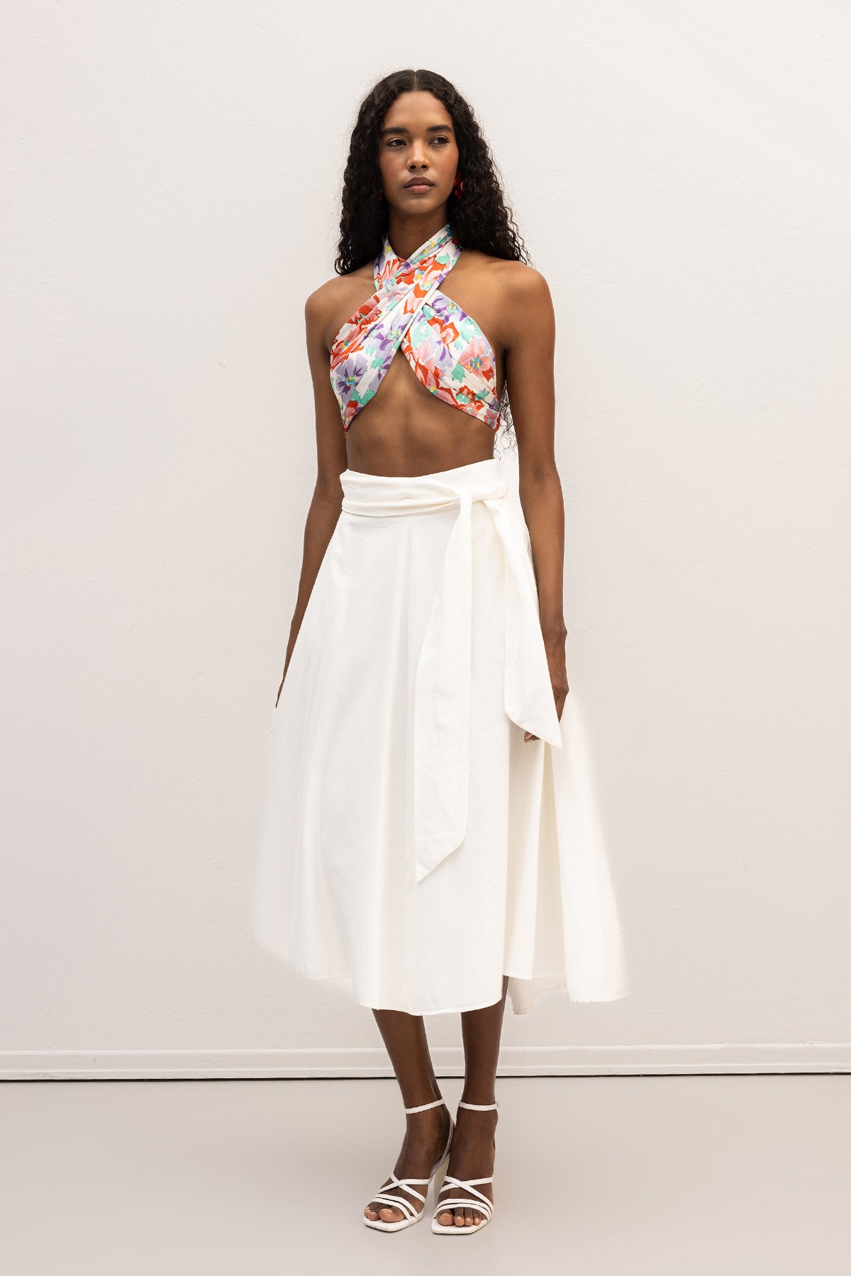 Flared Midi Skirt