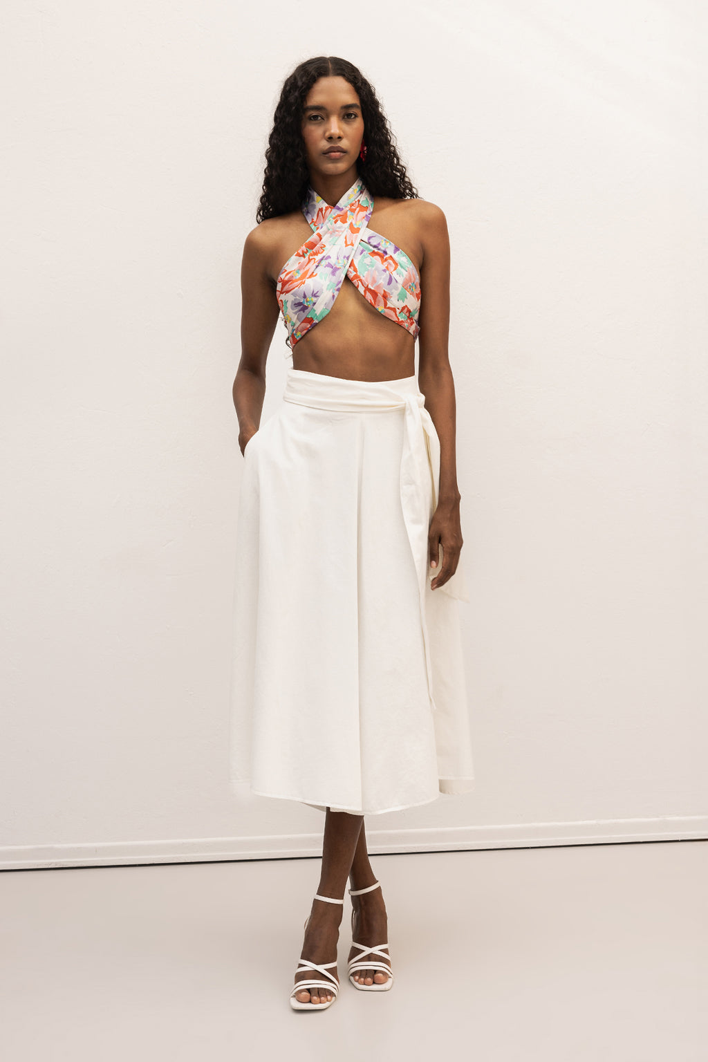 Flared Midi Skirt