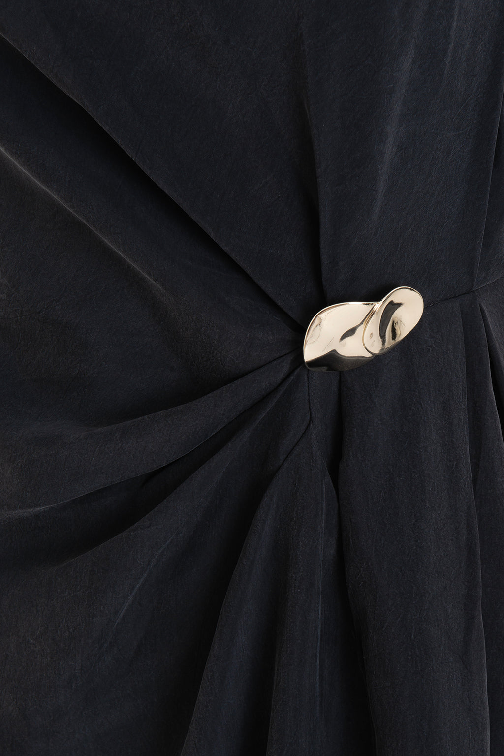 Tencel Drape Detaylı Midi Elbise