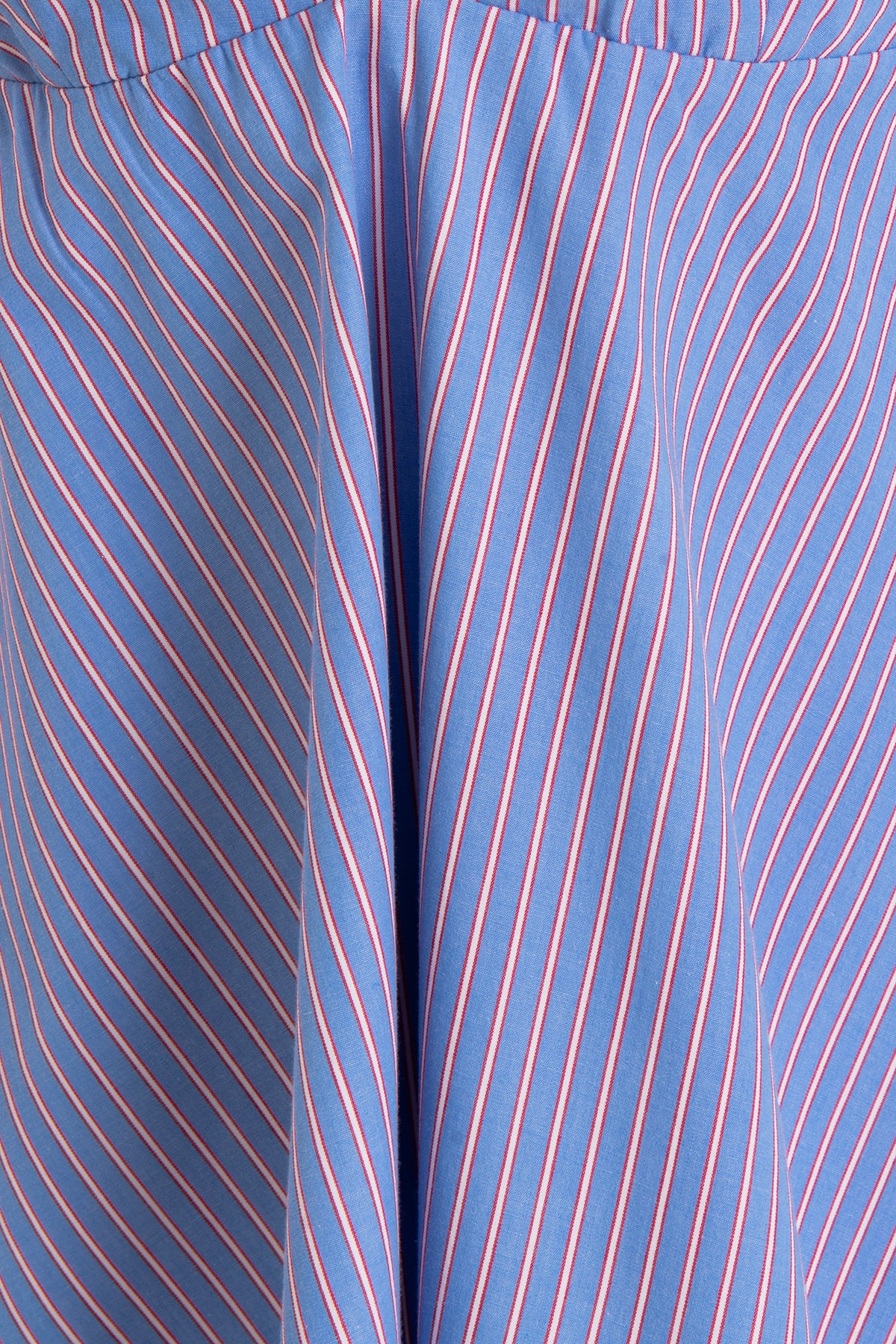 Bow Detail Striped Ruffled Mini Dress
