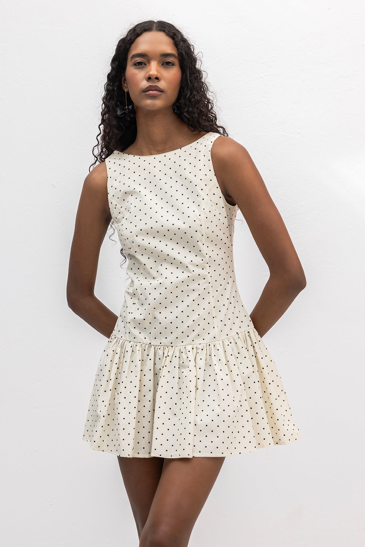 %100 Cotton  Büzgülü Mini Elbise
