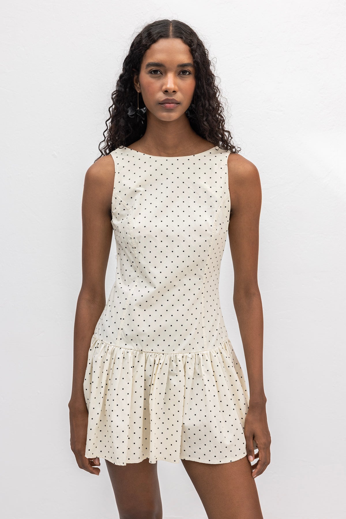 %100 Cotton  Büzgülü Mini Elbise