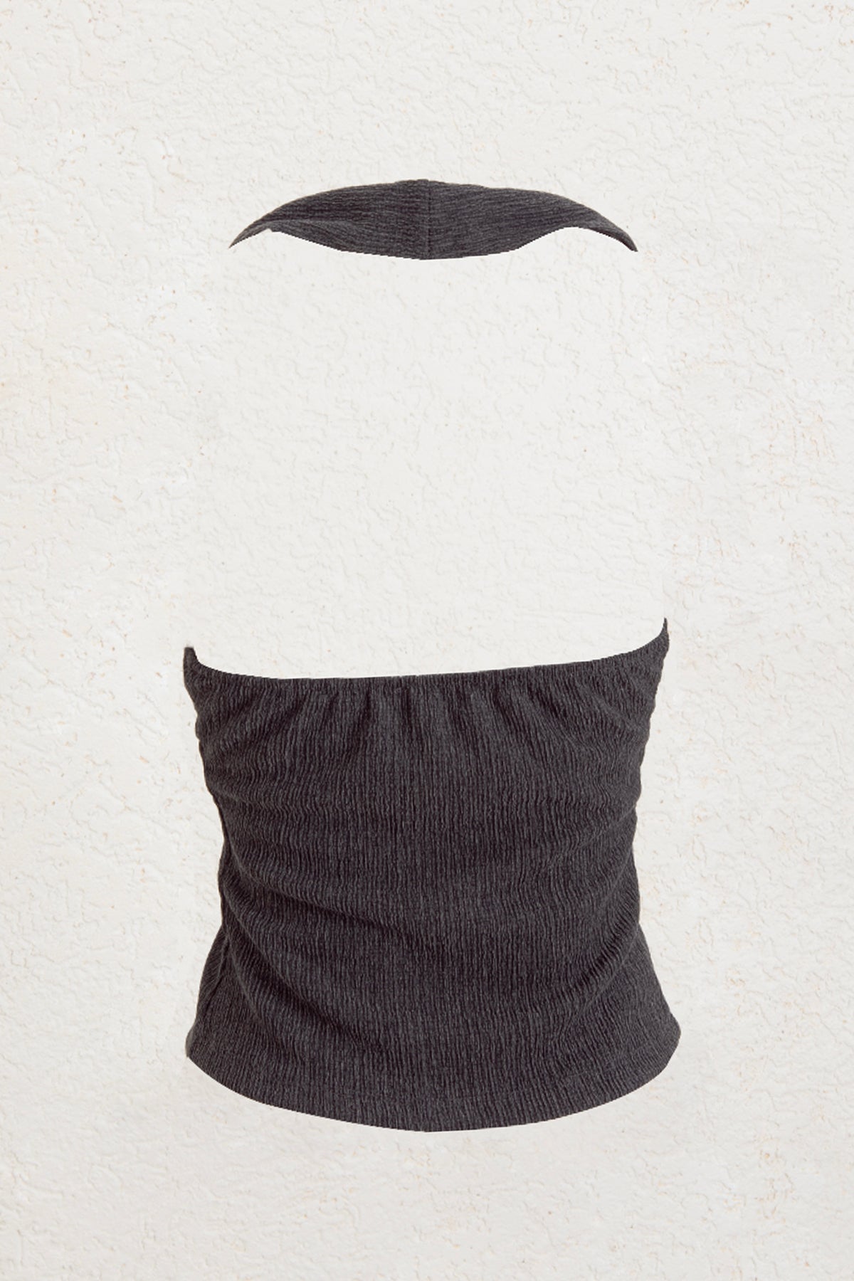 Dokulu Halter Yaka Top