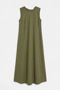 Linen Blend Midi Dress