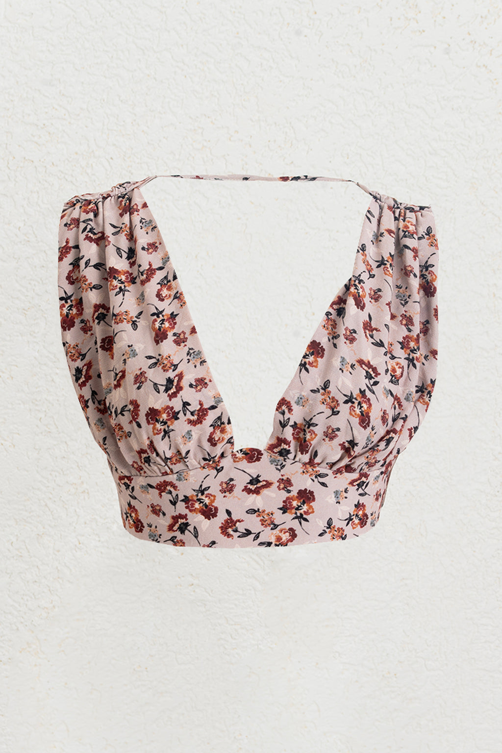 Linen Blend Deep Neckline Bustier
