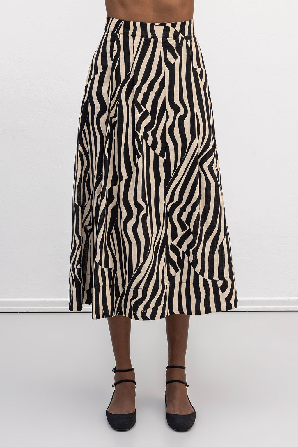 Patterned Midi Skirt