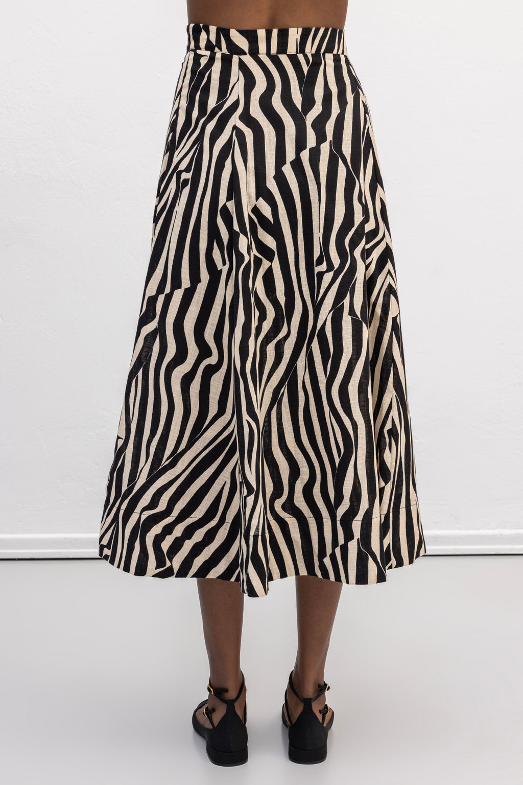 Patterned Midi Skirt