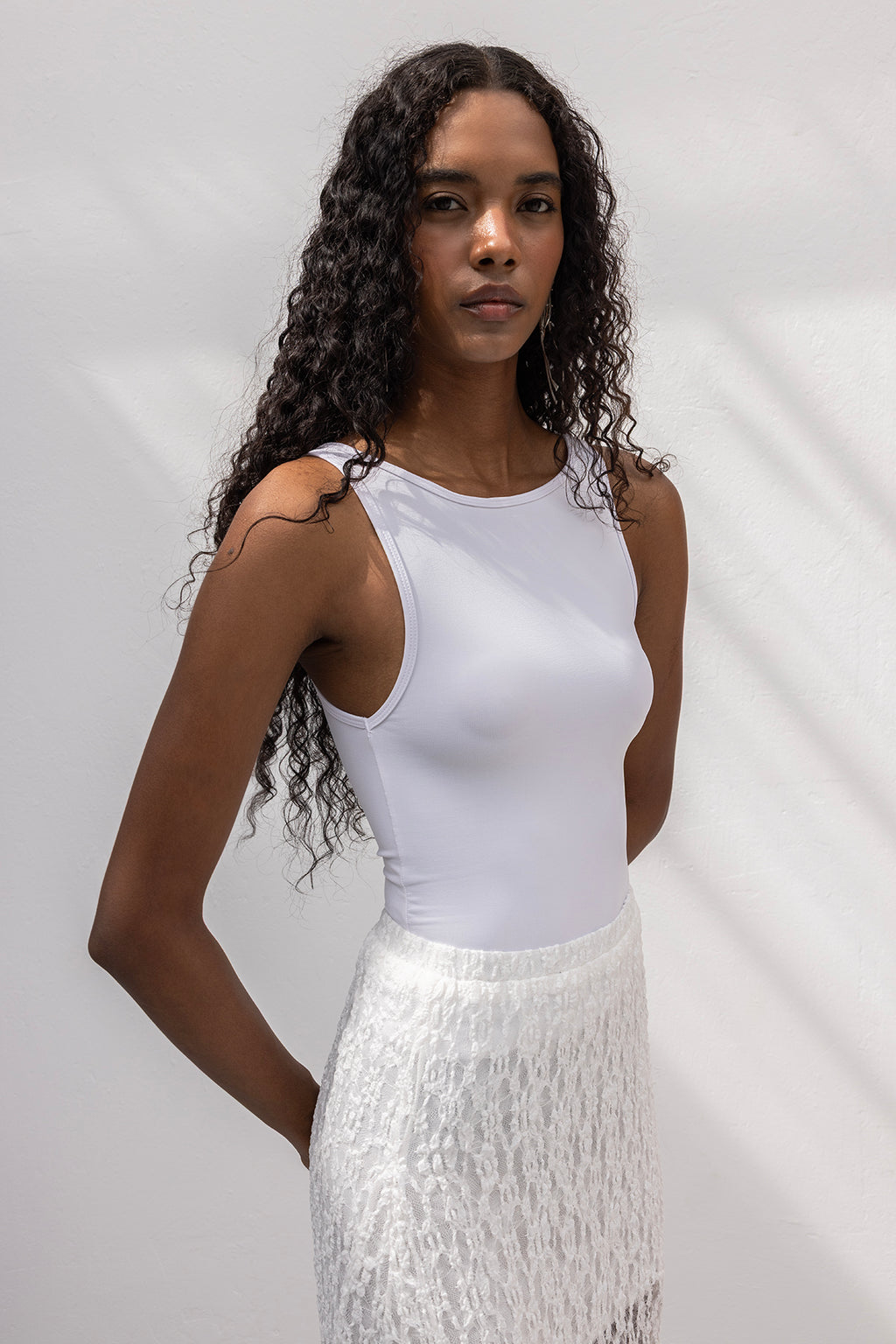 Soft Touch Top with Boat Neck Detail