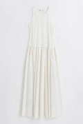 Halter Neck Gathered Midi Dress
