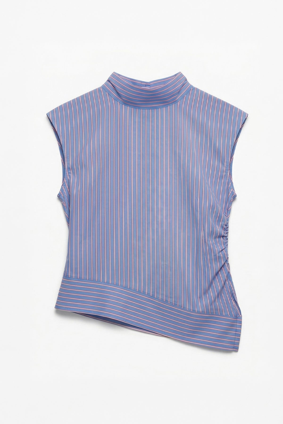 Asimetrik Poplin Bluz