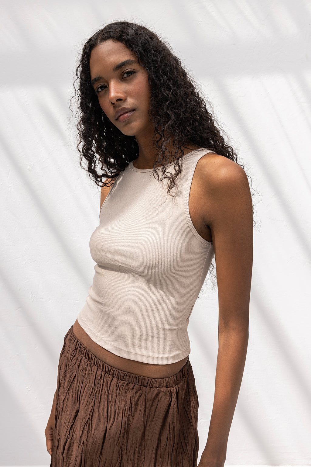 Ribbed Sleeveless Top