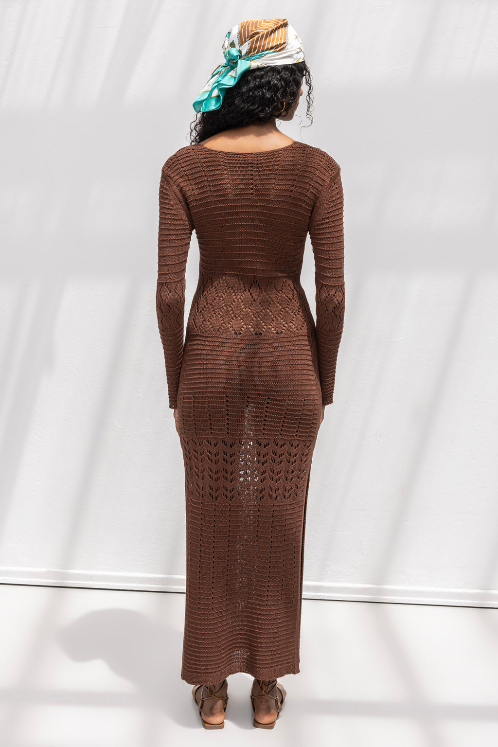 Pointelle Knit Long Dress