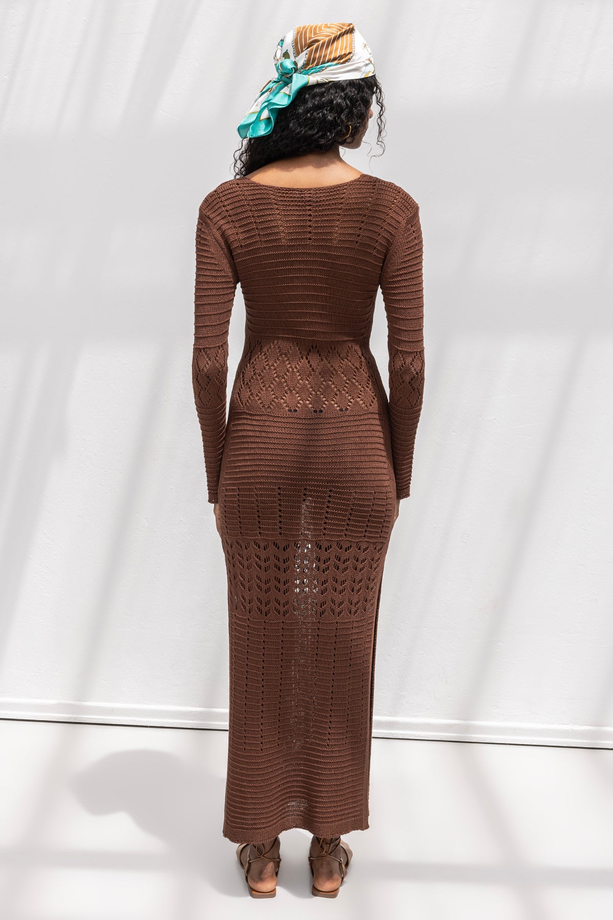 Pointelle Knit Long Dress