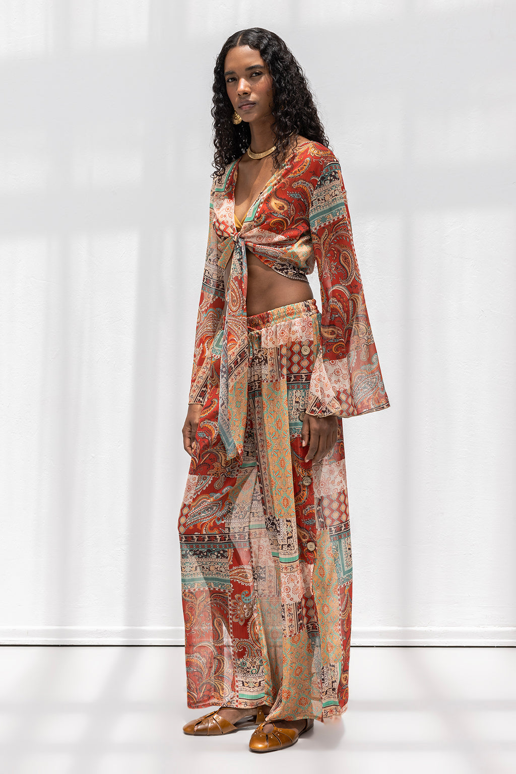 Wide Straight-Leg Trousers