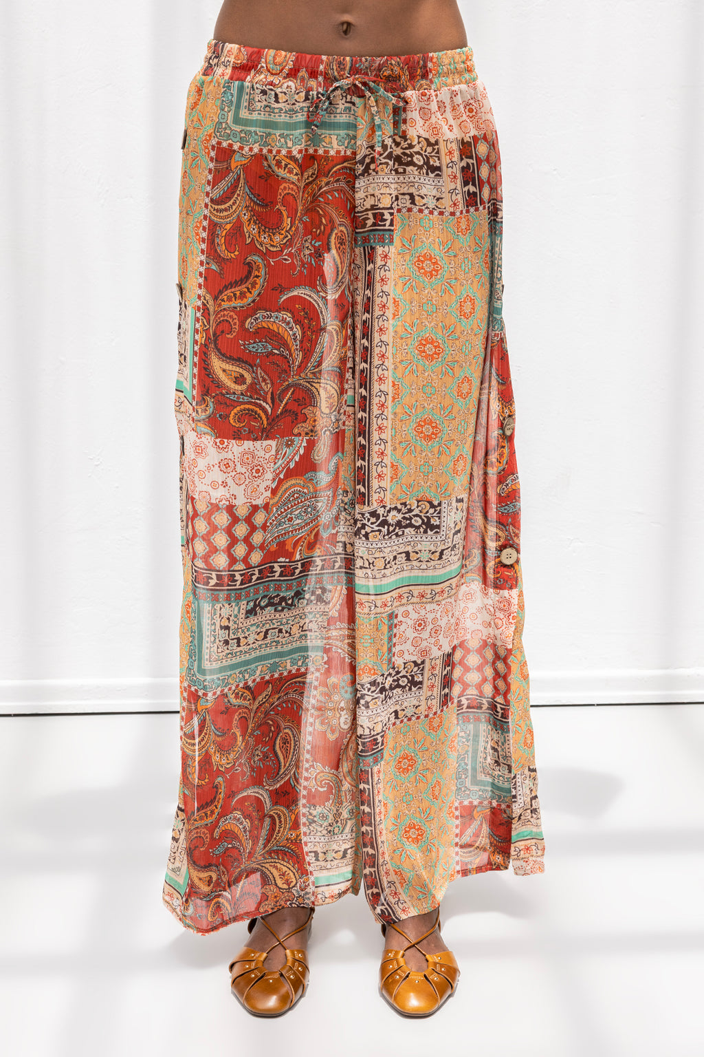 Wide Straight-Leg Trousers