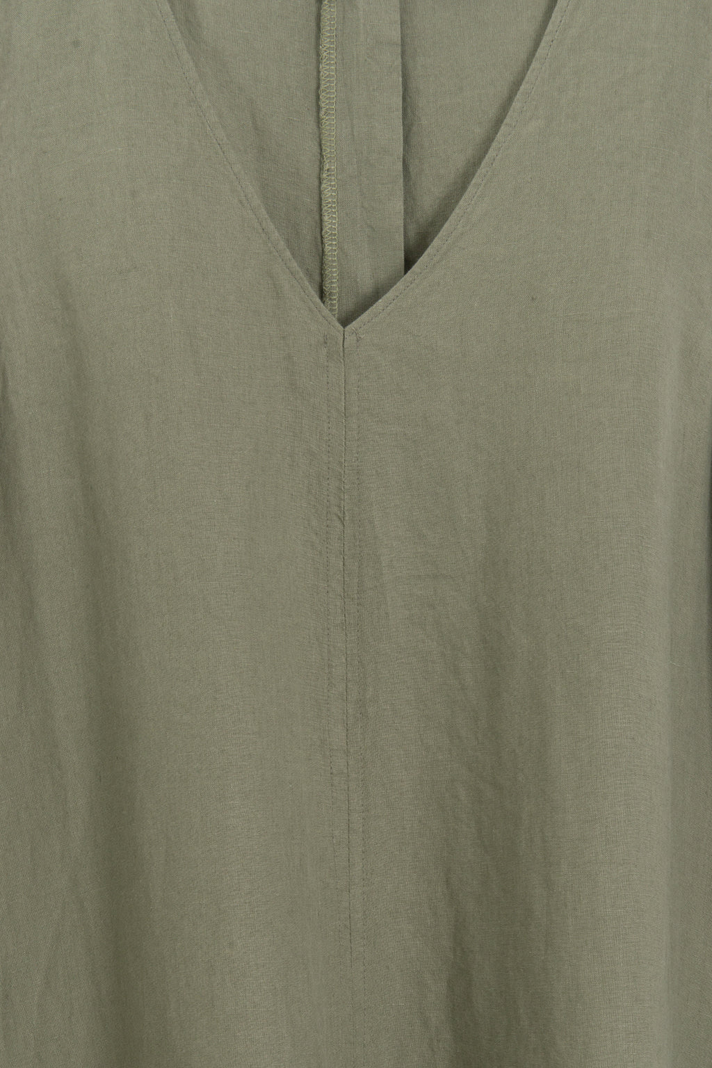 Oversize Keten Midi Elbise