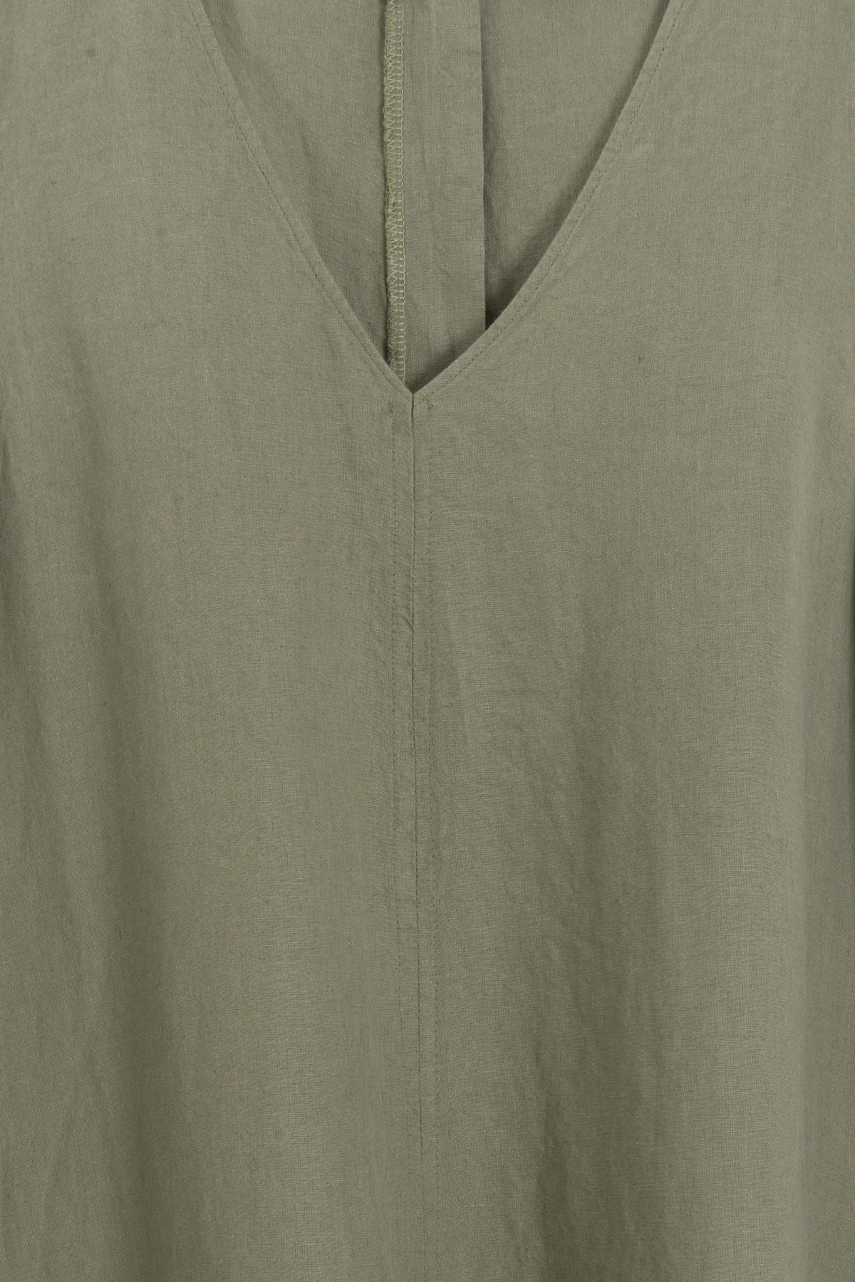 Oversize Keten Midi Elbise