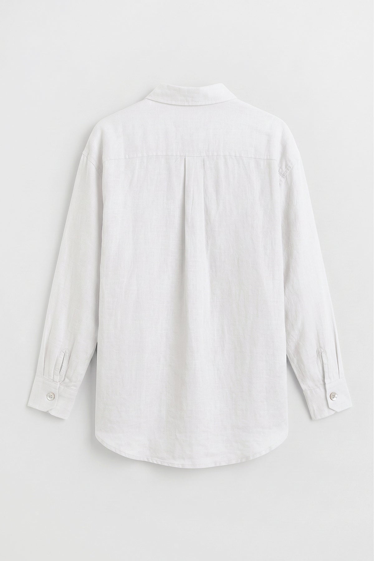 %100 Keten Oversize Gömlek