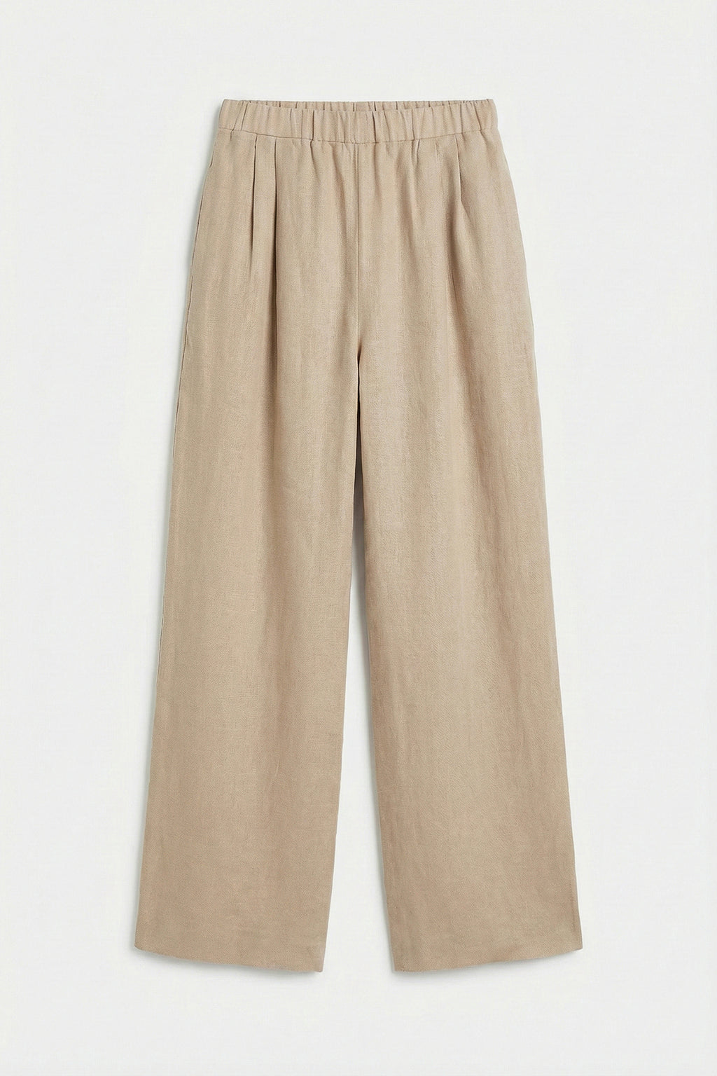 100% Linen Wide-Leg Trousers