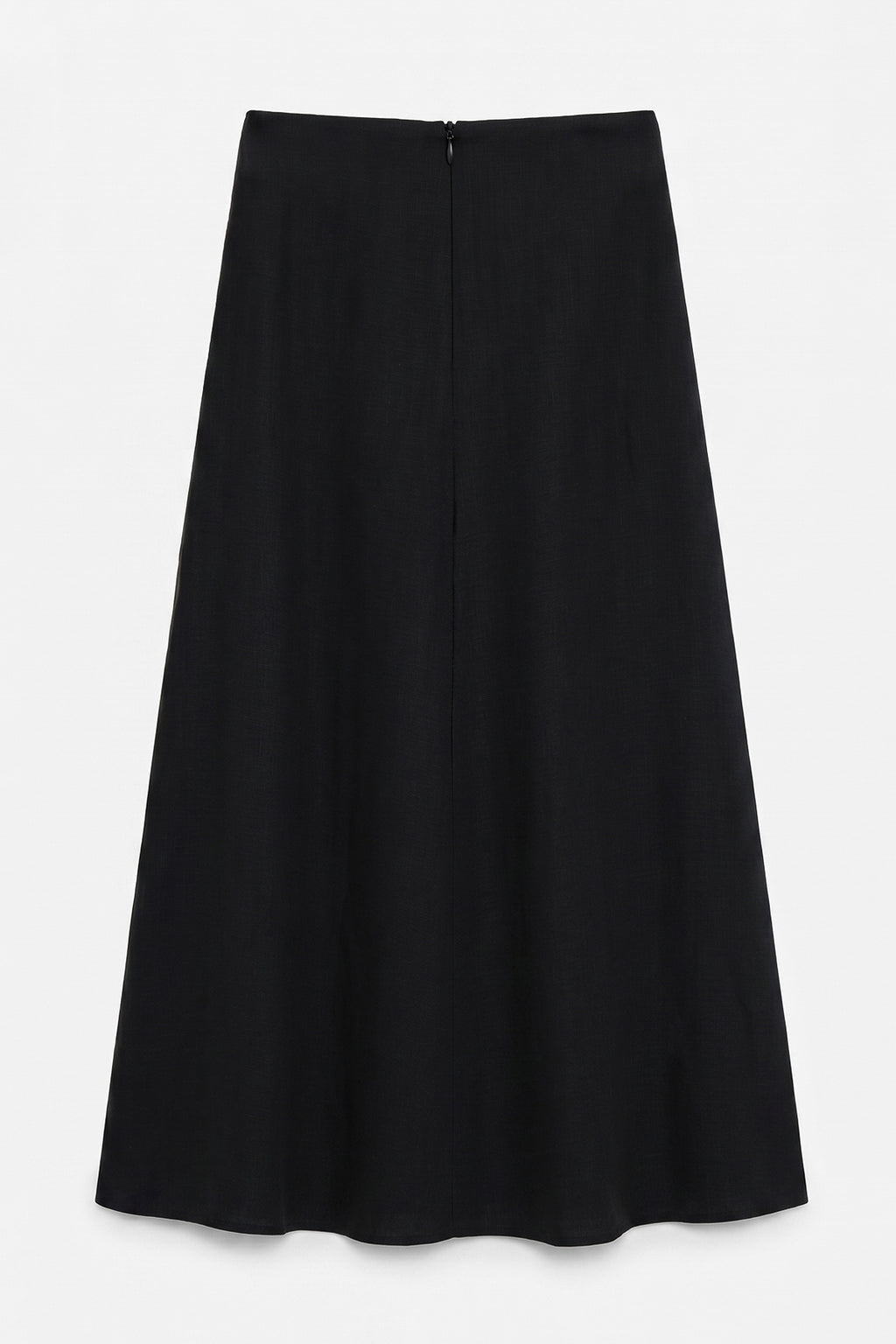 100% Linen Flounced Midi Skirt