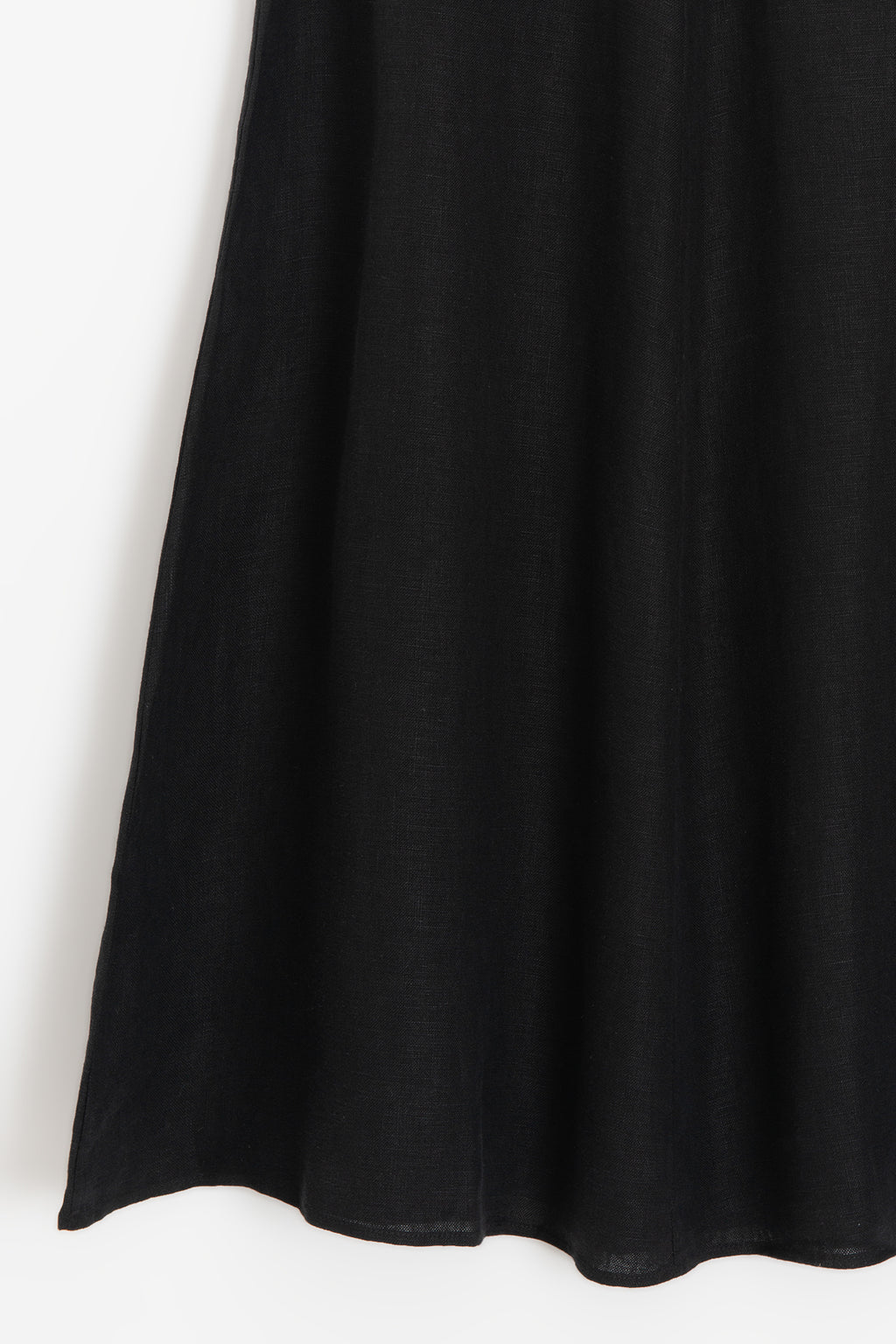 100% Linen Flounced Midi Skirt