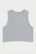 Sleeveless Relaxed Fit Muslin Blouse