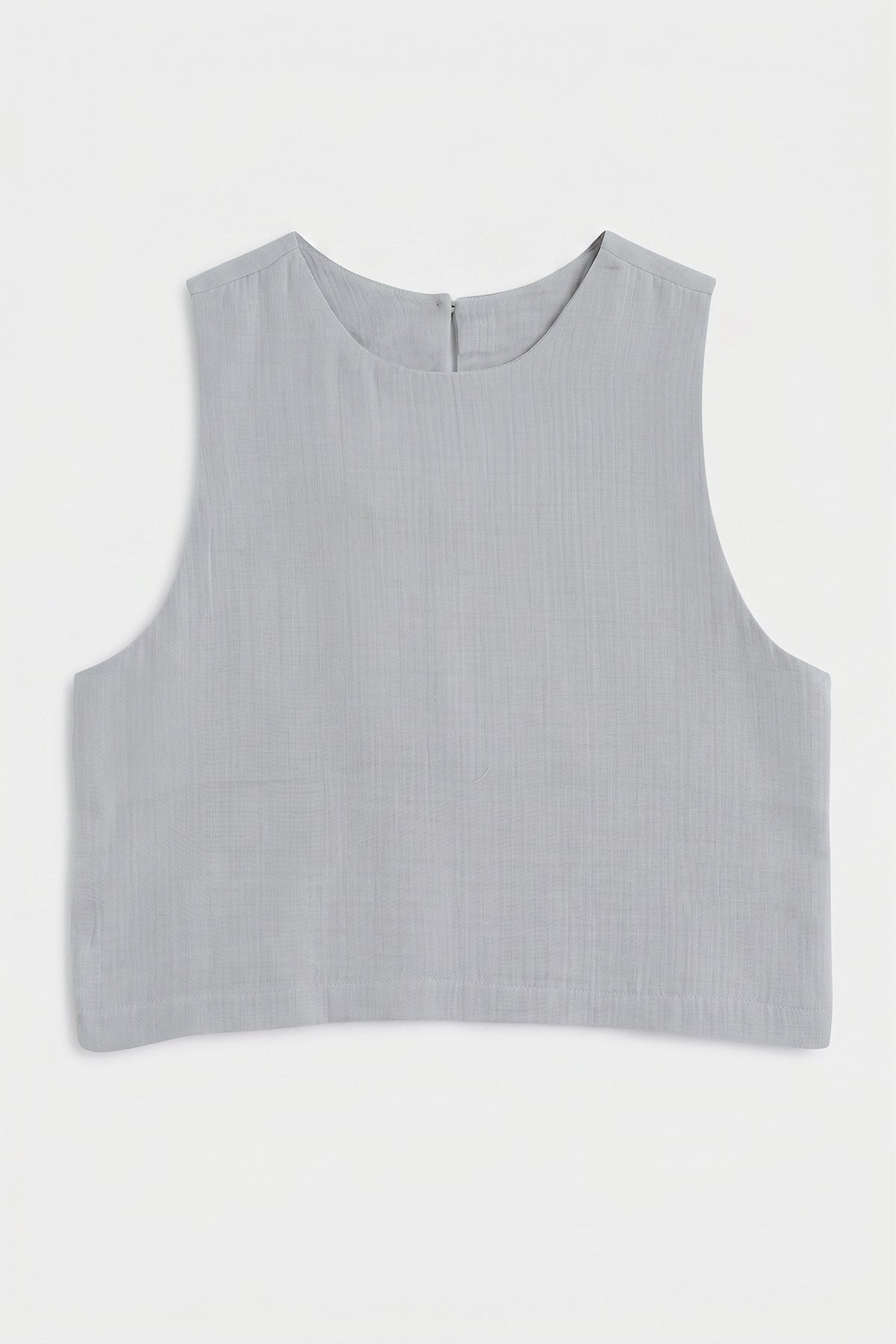 Sleeveless Relaxed Fit Muslin Blouse