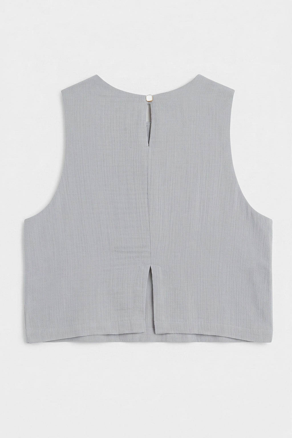 Sleeveless Relaxed Fit Muslin Blouse