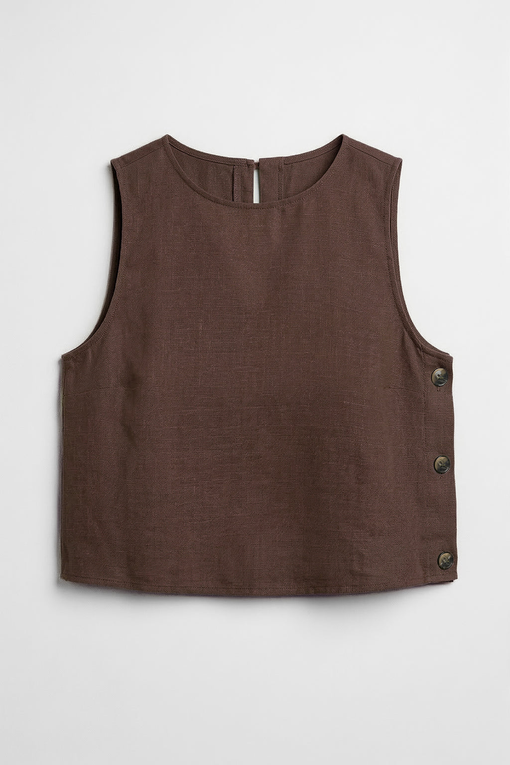 % 100  Keten  Oversize Bluz