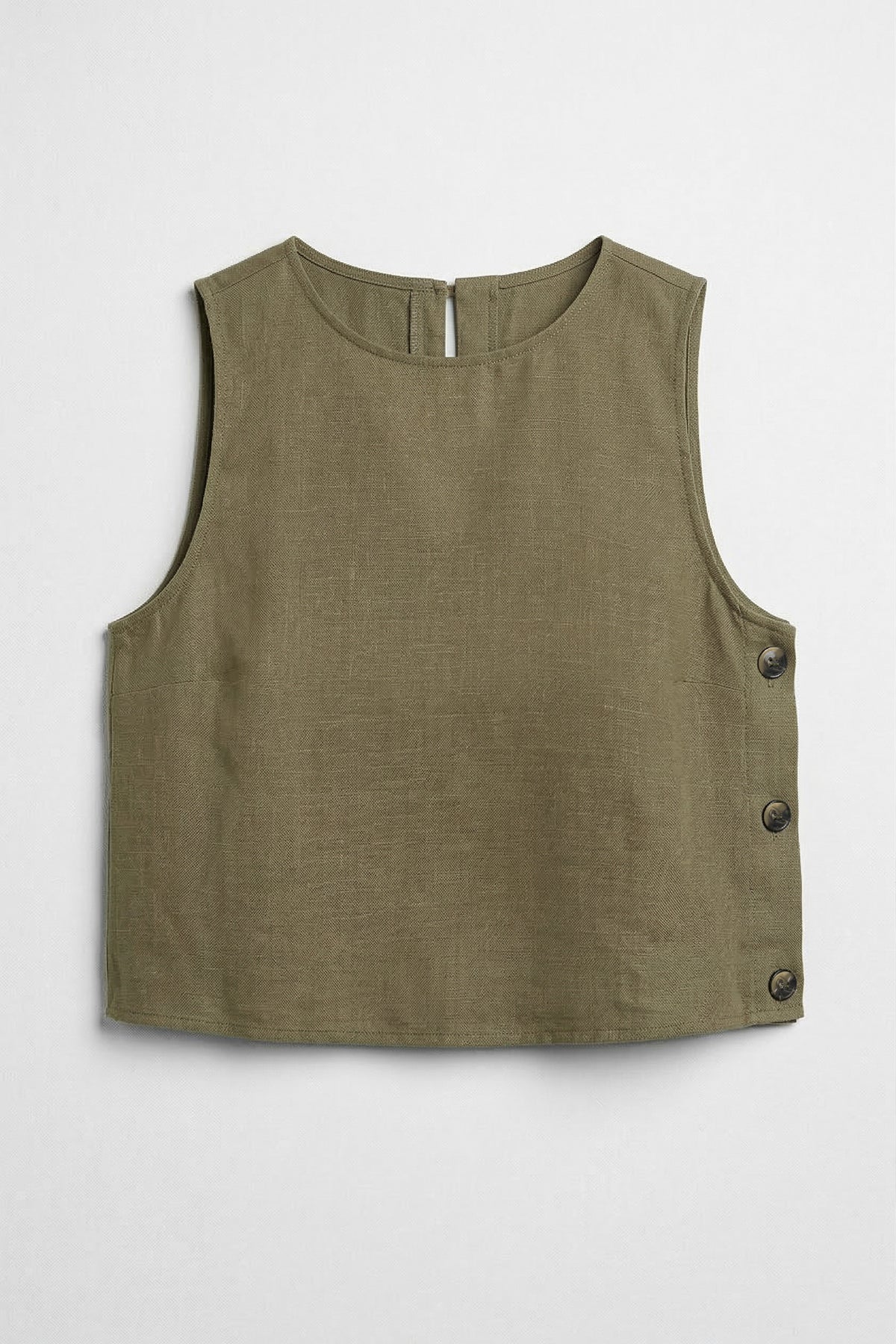 % 100  Keten  Oversize Bluz