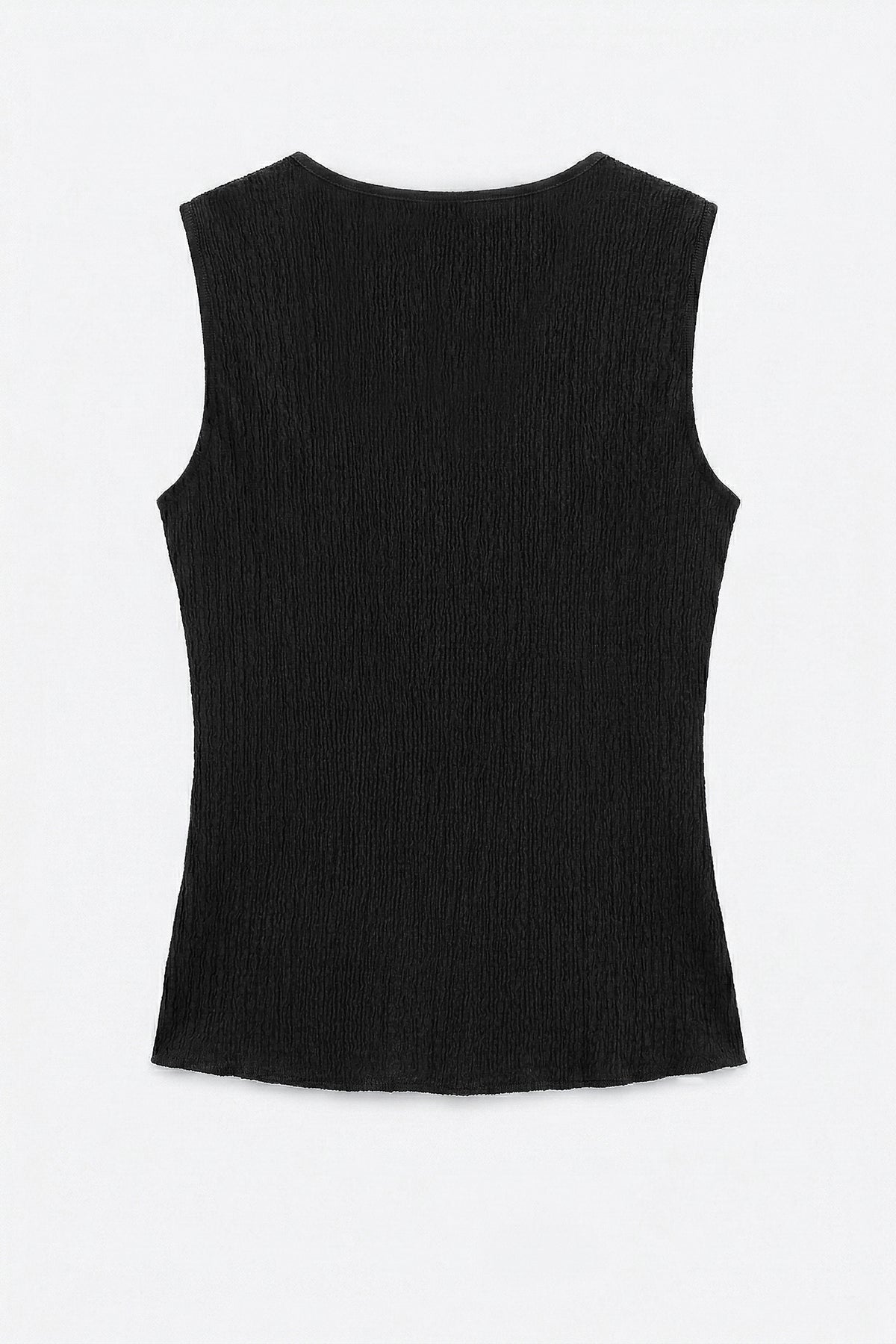 Cowl Neck Textured Blouse with Tie Detail