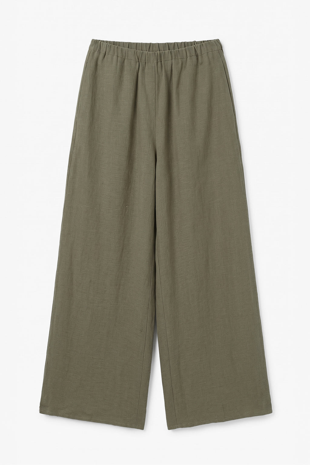 Dökümlü %100 Keten Pantolon