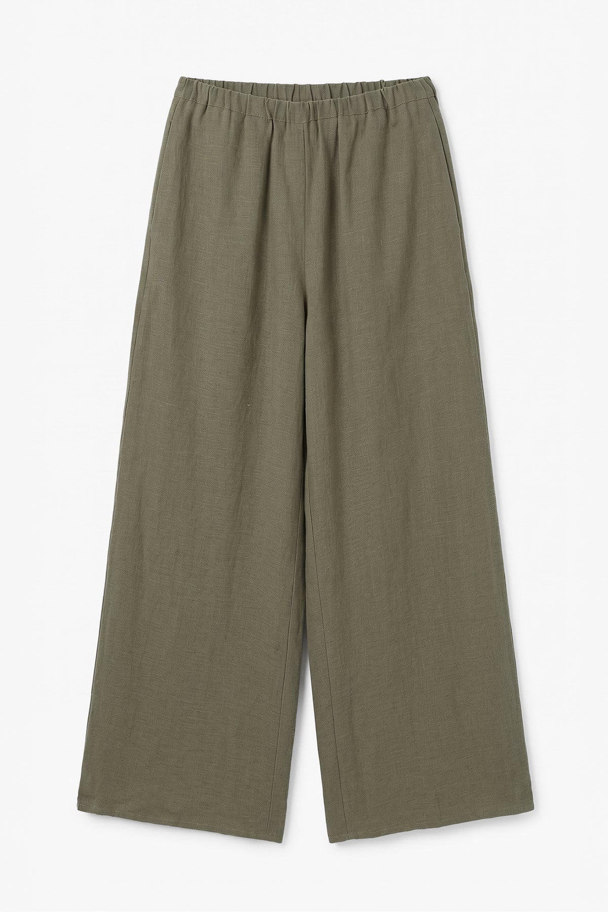 Dökümlü %100 Keten Pantolon