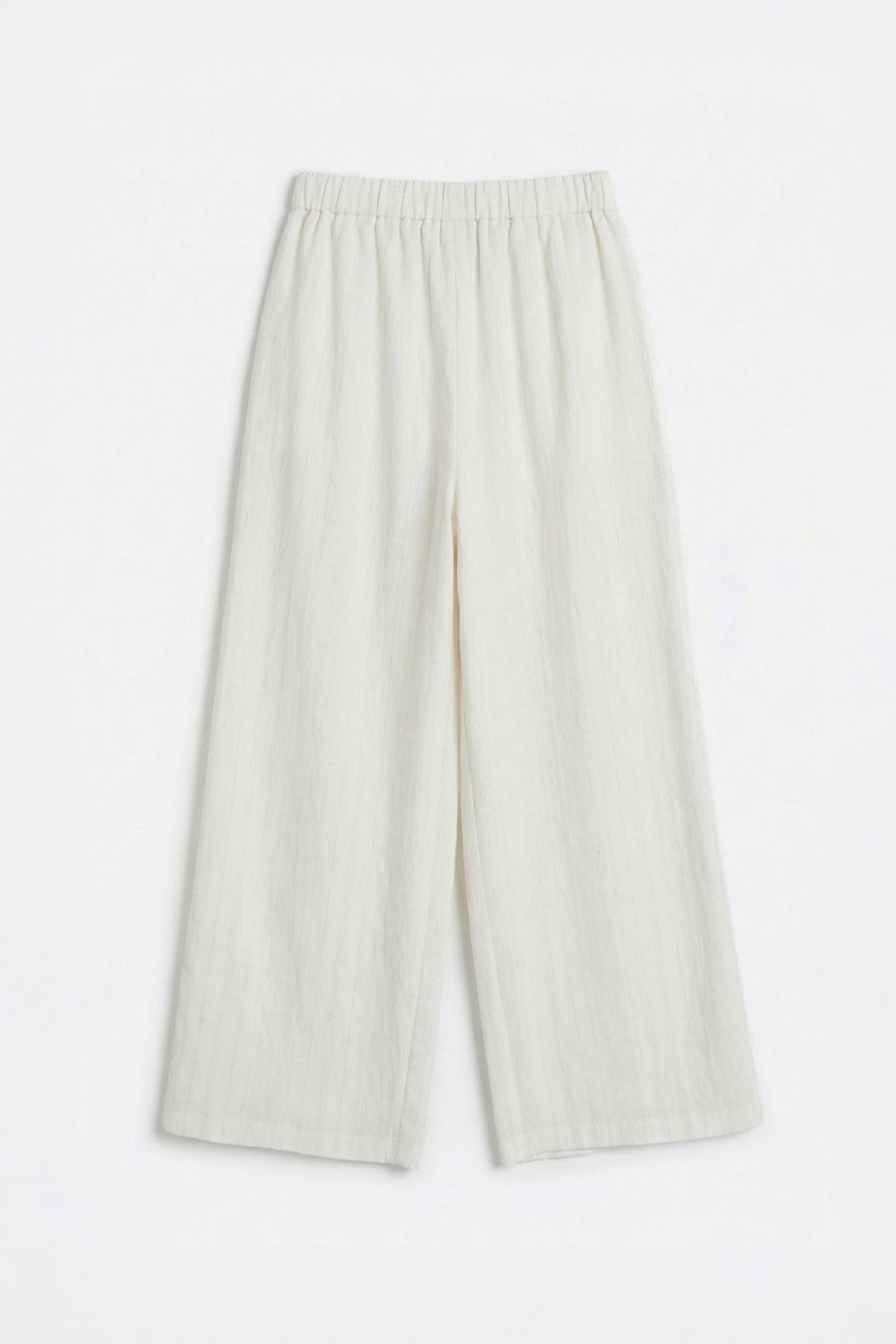 Linen Blend Wide-Leg Trousers
