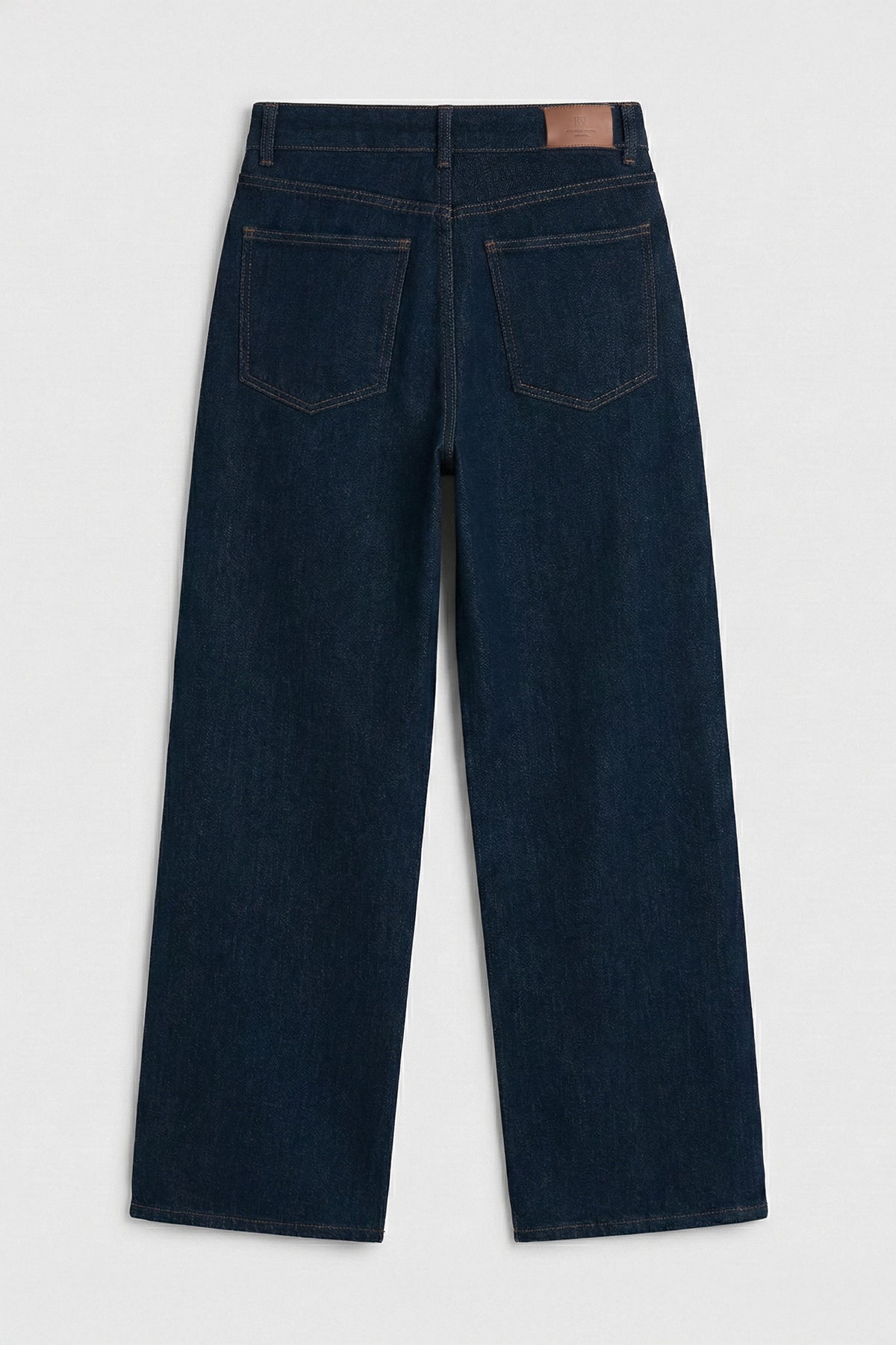 Sim Karışımlı Düz Kesim Denim Pantolon