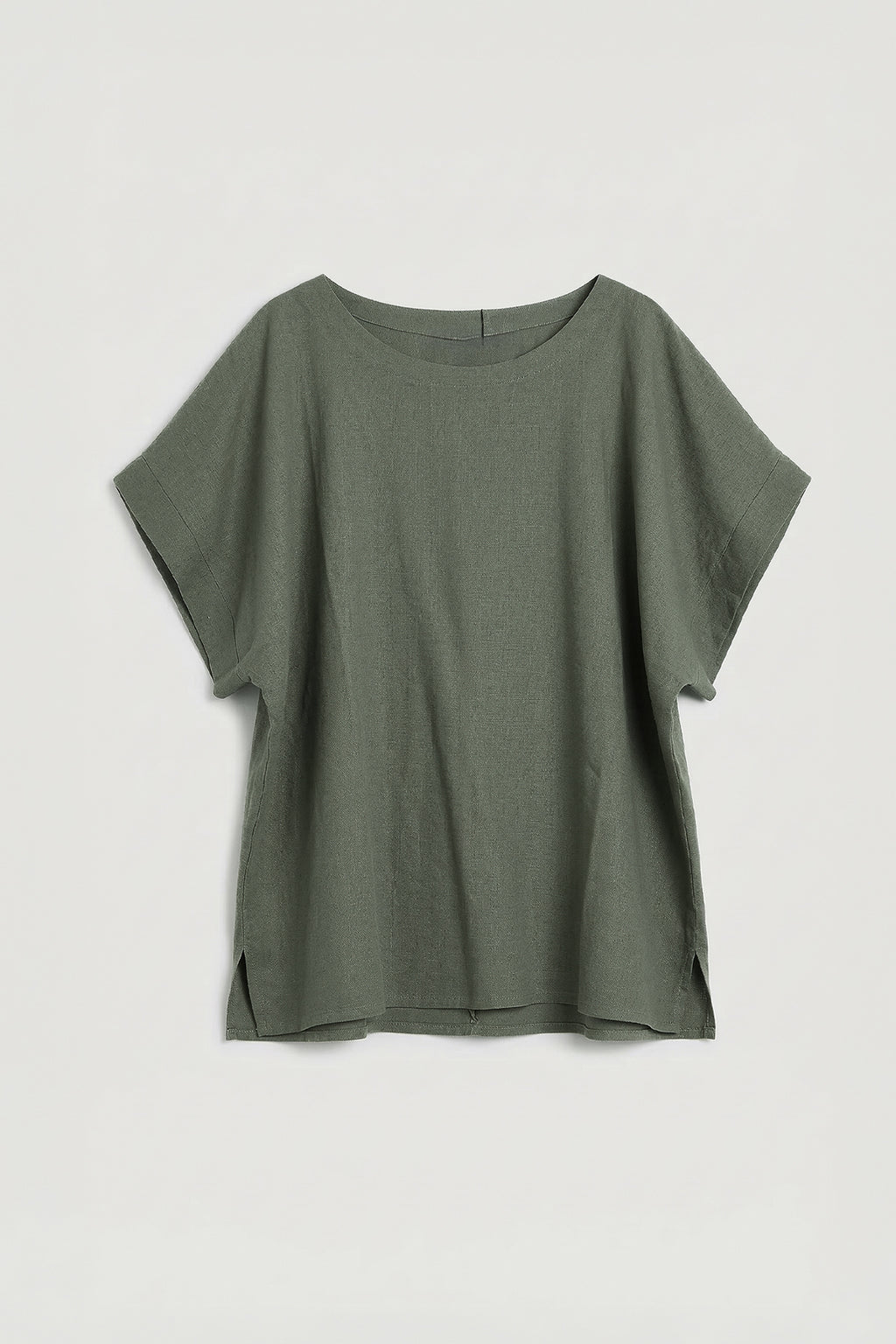 Keten Karışım Oversize Bluz