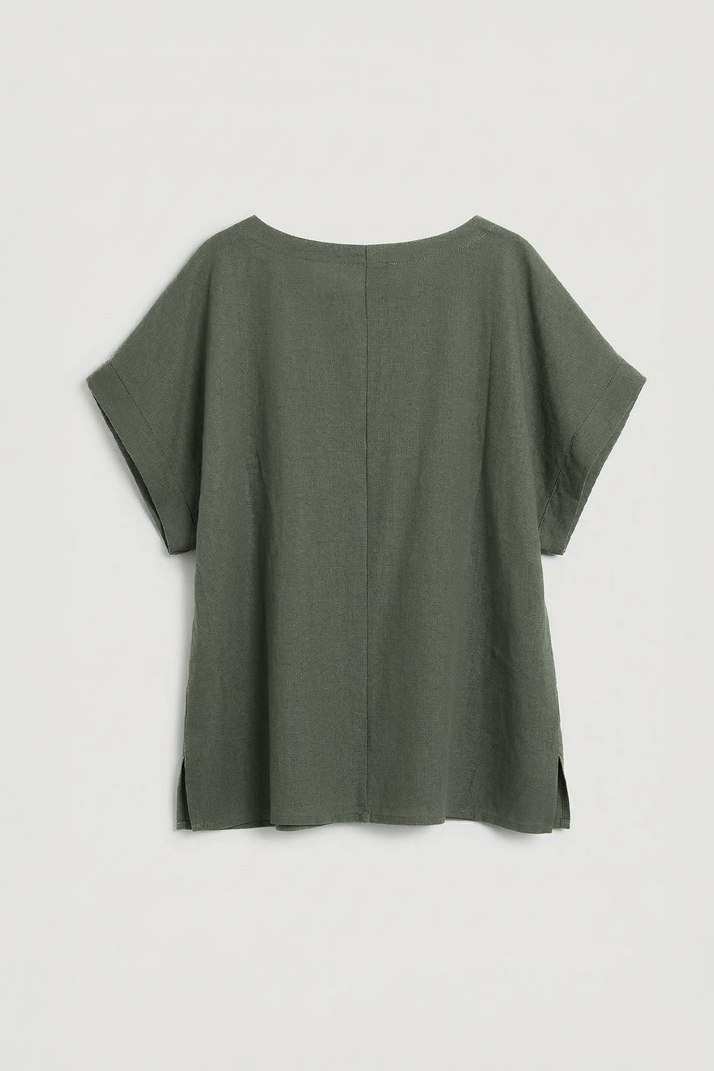 Keten Karışım Oversize Bluz