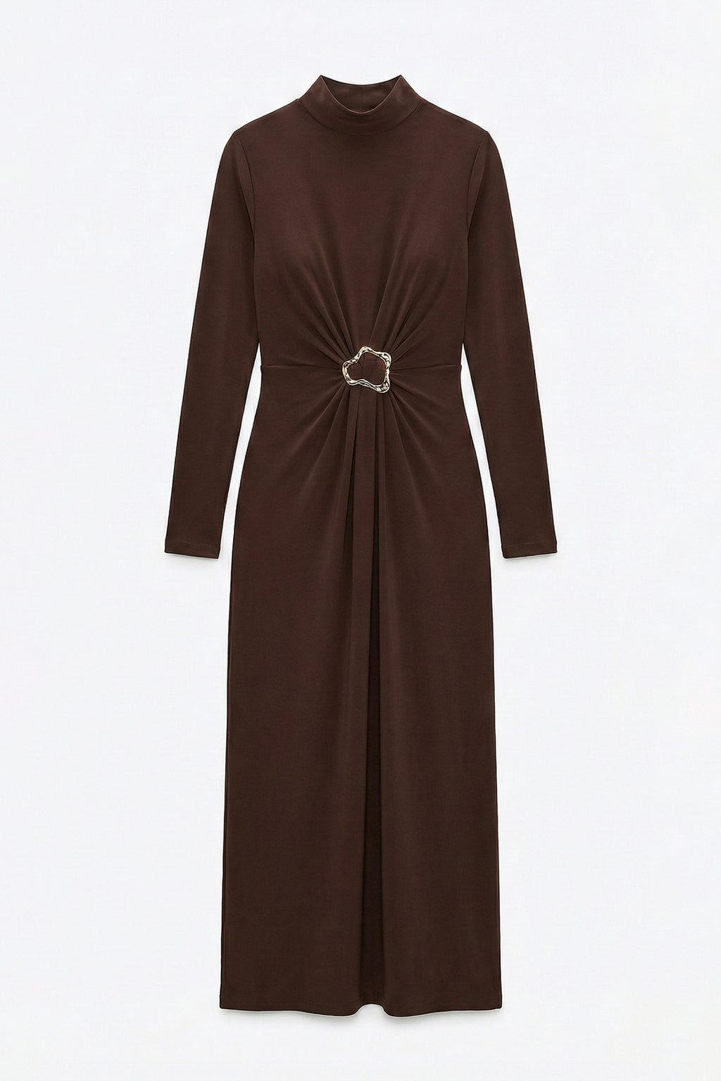 Buckle Detail Midi Dress