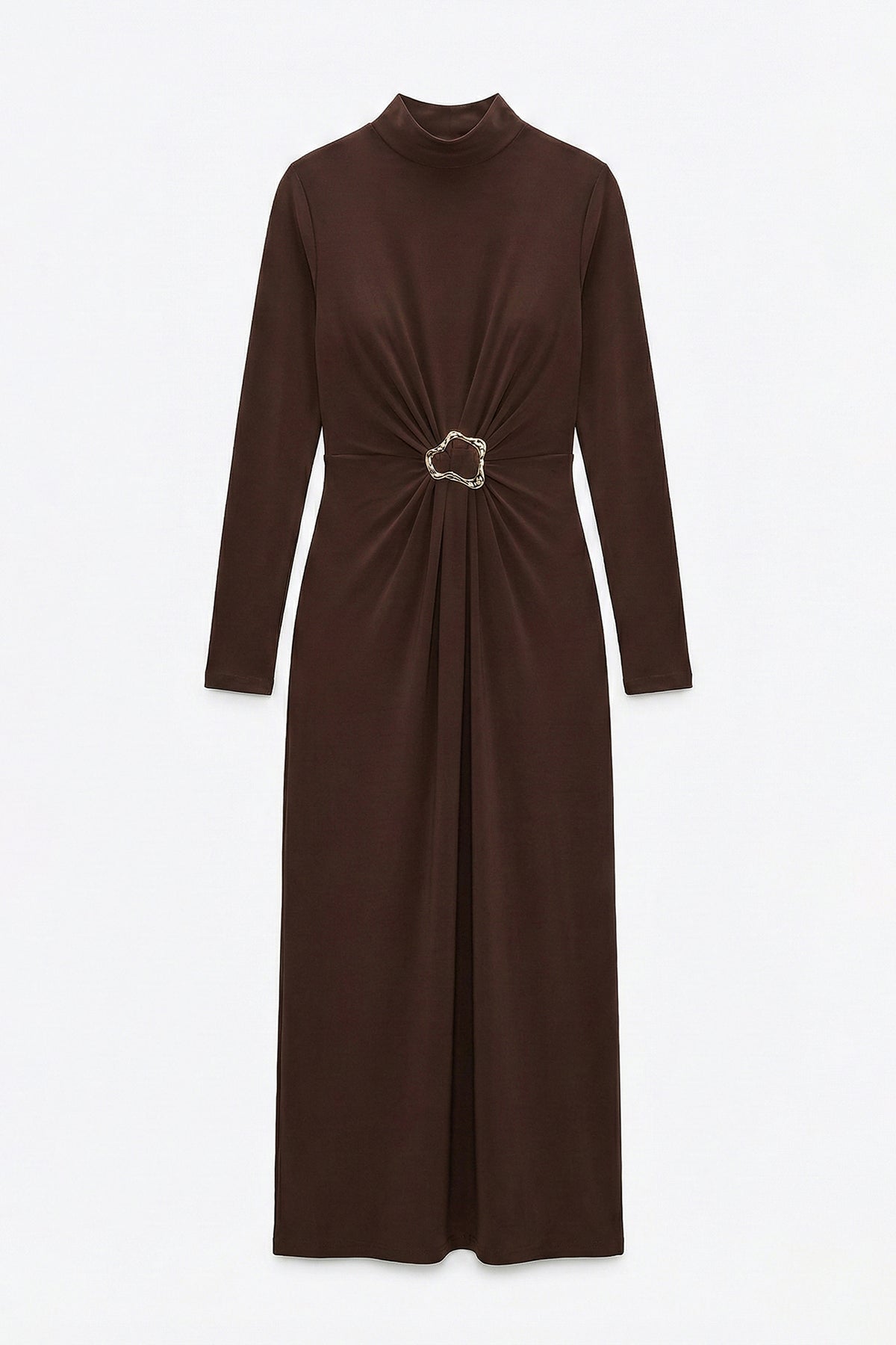 Buckle Detail Midi Dress